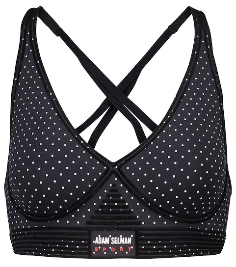 Bonded polka-dot sports bra