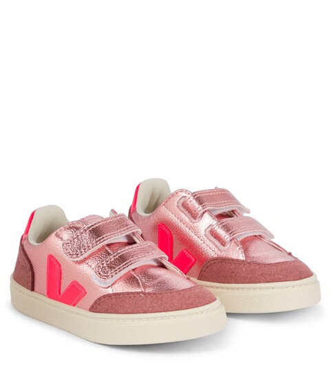 Veja Kids - V-12 leather sneakers | Mytheresa