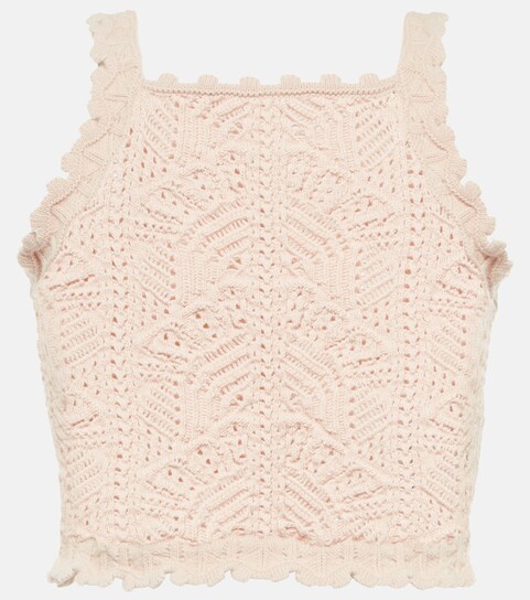 Saint Laurent - Crochet wool crop top 
