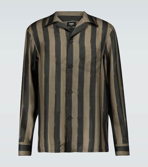 Fendi Striped pajama shirt