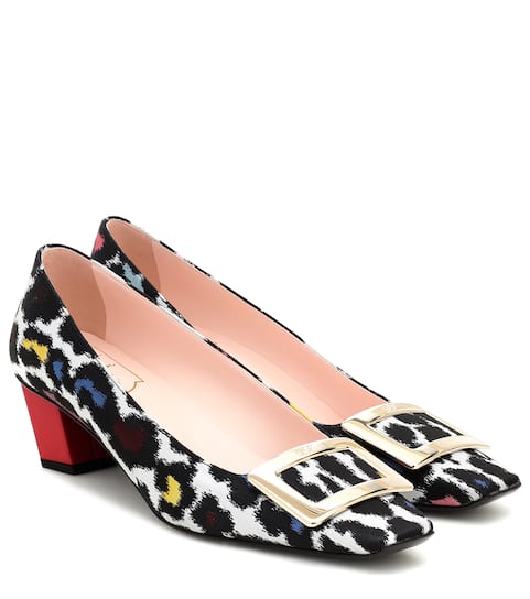 Belle Vivier 45 leopard-print pumps