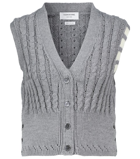 Thom Browne Cable-knit vest