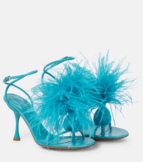 prada shoes with feathers