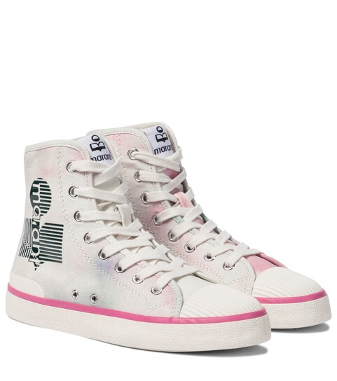 Isabel Marant - Benkeen canvas high-top sneakers | Mytheresa
