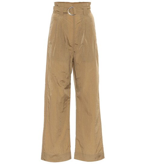 Ganni - Tech high-rise straight pants 