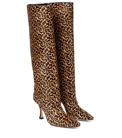 leopard boots knee high