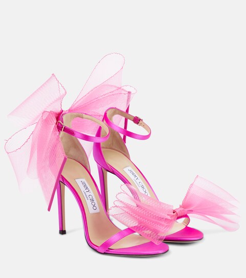 Jimmy Choo - Aveline 100 bow-trimmed 
