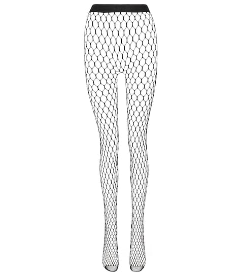 clear fishnet tights