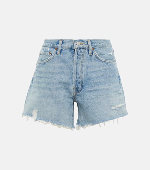 Agolde - Parker high-rise denim shorts 