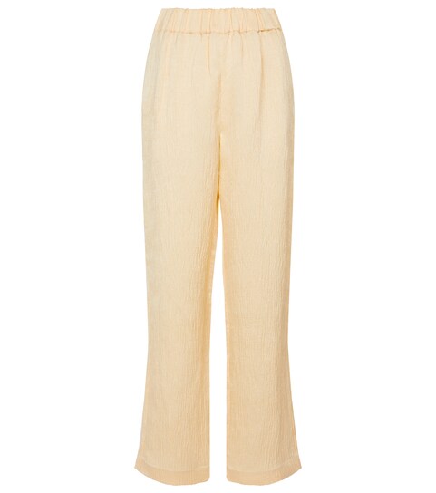 CO - Wide-leg linen-blend pants | Mytheresa
