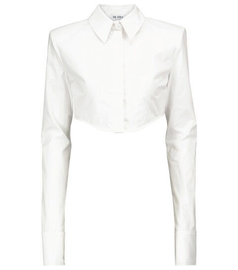 The Attico - Cropped cotton canvas 