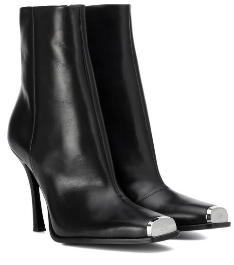 leather chelsea boots with 205 silver toe plate