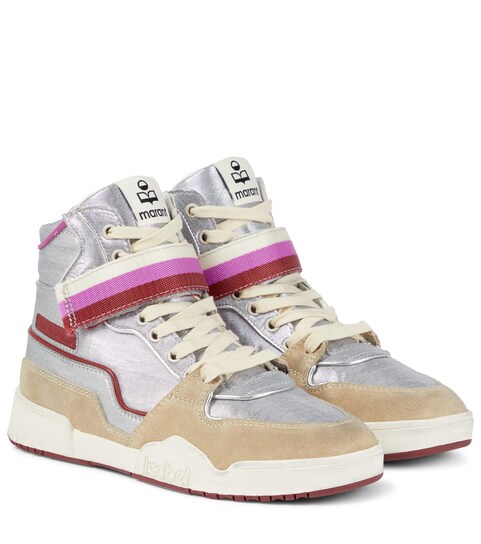 Isabel Marant - Bresse suede-paneled sneakers | Mytheresa