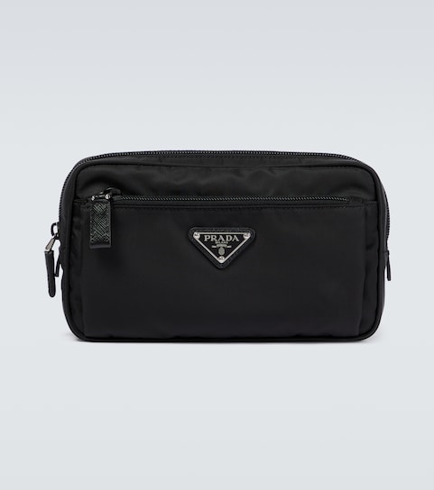 prada black technical belt bag