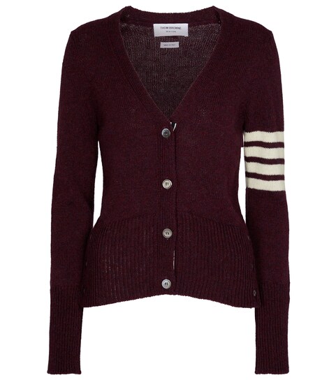 Thom Browne Burgundy Wool cardigan