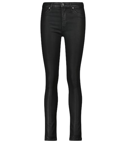 Slim Illusion coated high-rise skinny 