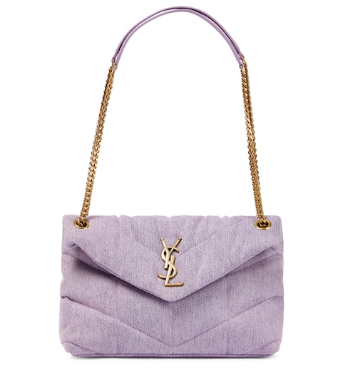 Loulou Puffer Small denim shoulder bag 