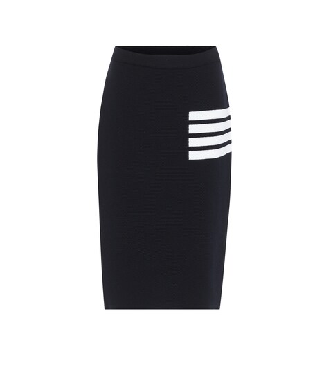 Thom Browne Wool-blend midi skirt