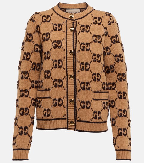 Gucci - GG embroidered wool cardigan 