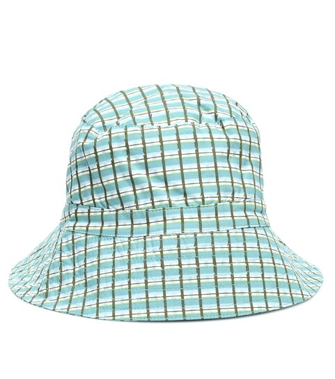 Wembley checked cotton bucket hat 