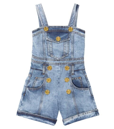 Balmain Kids - Denim overalls | Mytheresa