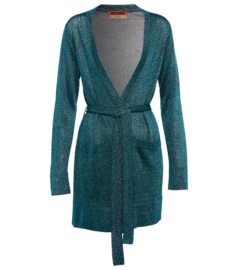 Missoni - Belted metallic knit cardigan 