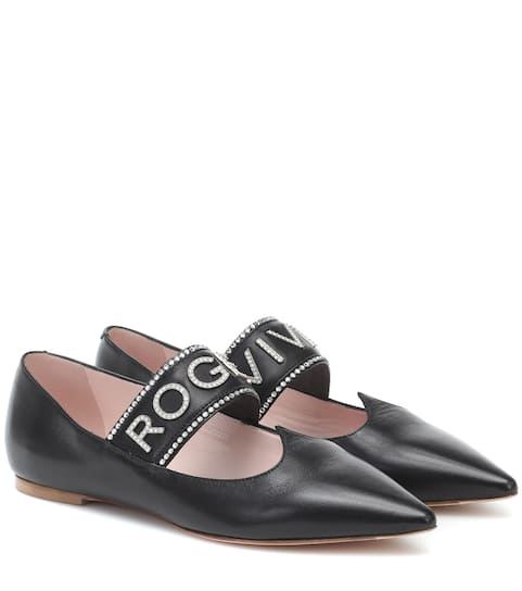 Miss I Love Vivier leather ballet flats
