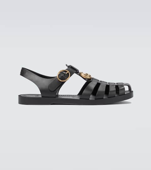 gucci rubber thong sandals