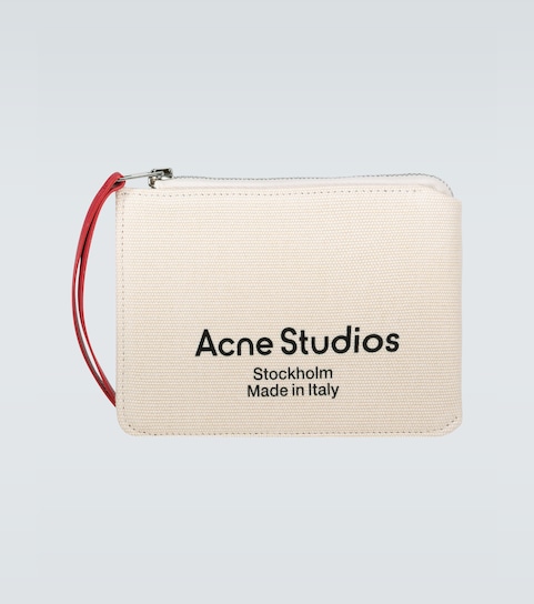 Malachite canvas logo pouch