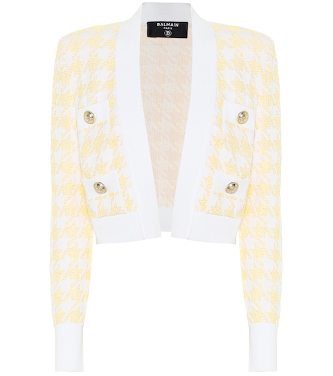 balmain cropped blazer