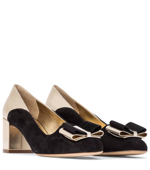 Viva 55 suede and leather pumps