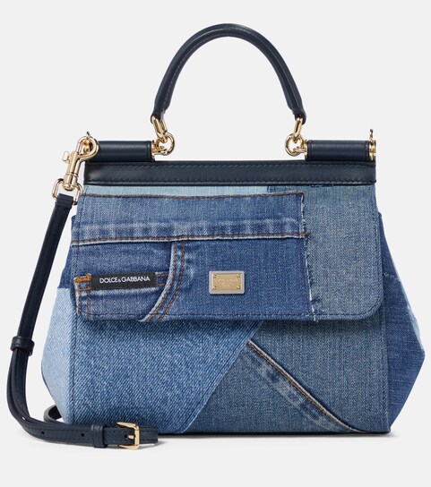Sicily Small denim shoulder bag 