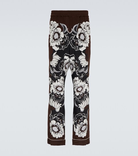 Street Flowers silk pajama pants 