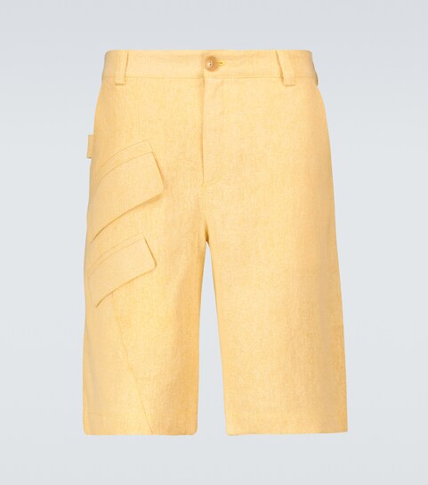 yellow bermuda shorts