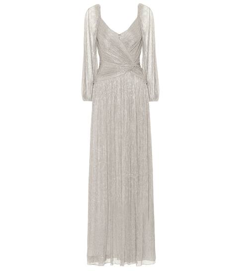 Jonathan simkhai plissé lamé grecian gown Clearance