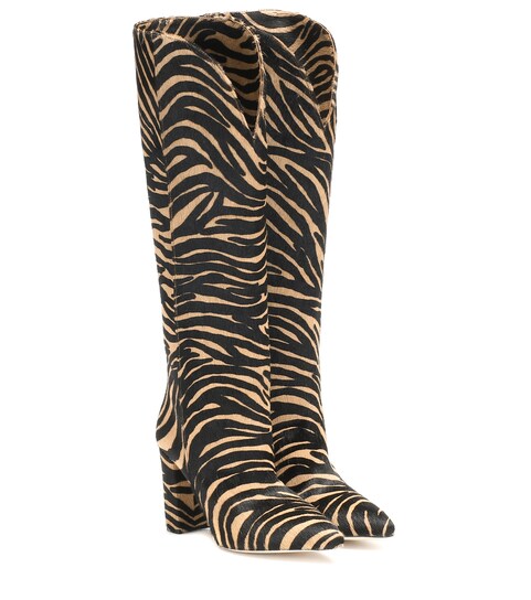 zebra print over the knee boots