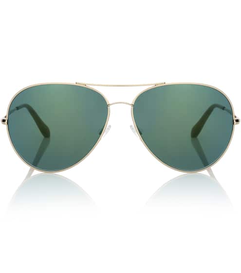 Gemusterte Luxus Sonnenbrille von Prada Kunststoff Logo an den Schläfen