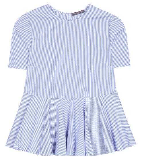 Alexander McQueen Striped cotton blouse