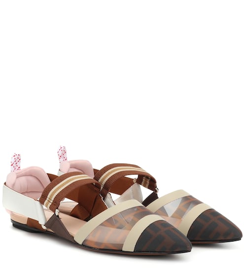 Fendi Colibri Slingback Ballet Flats from mytheresa - Styhunt
