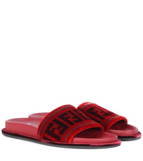 red fendi slides