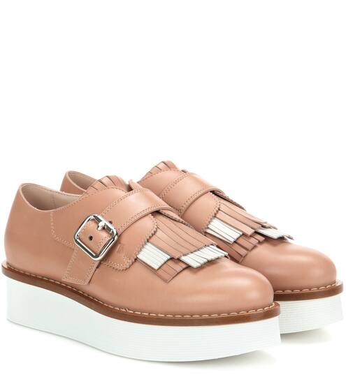 Tod's Leather platform Oxford shoes