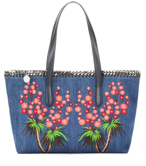 Stella McCartney Falabella embroidered denim shopper