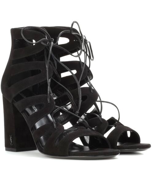 Saint Laurent Babies 90 suede sandals