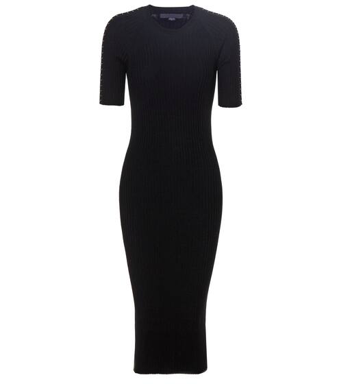 Alexander Wang Embellished ribbed dress