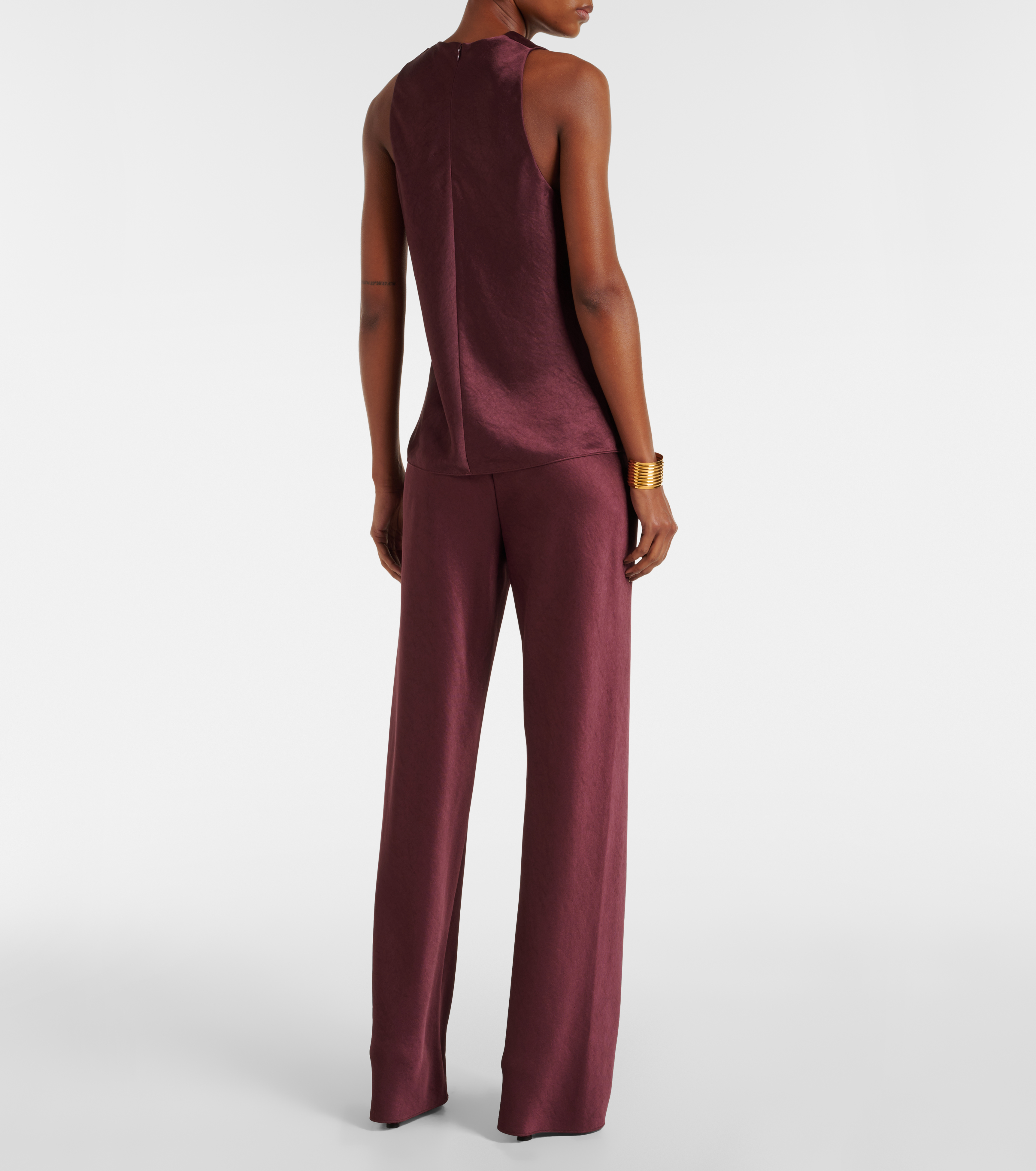 Draped satin top — Image 3