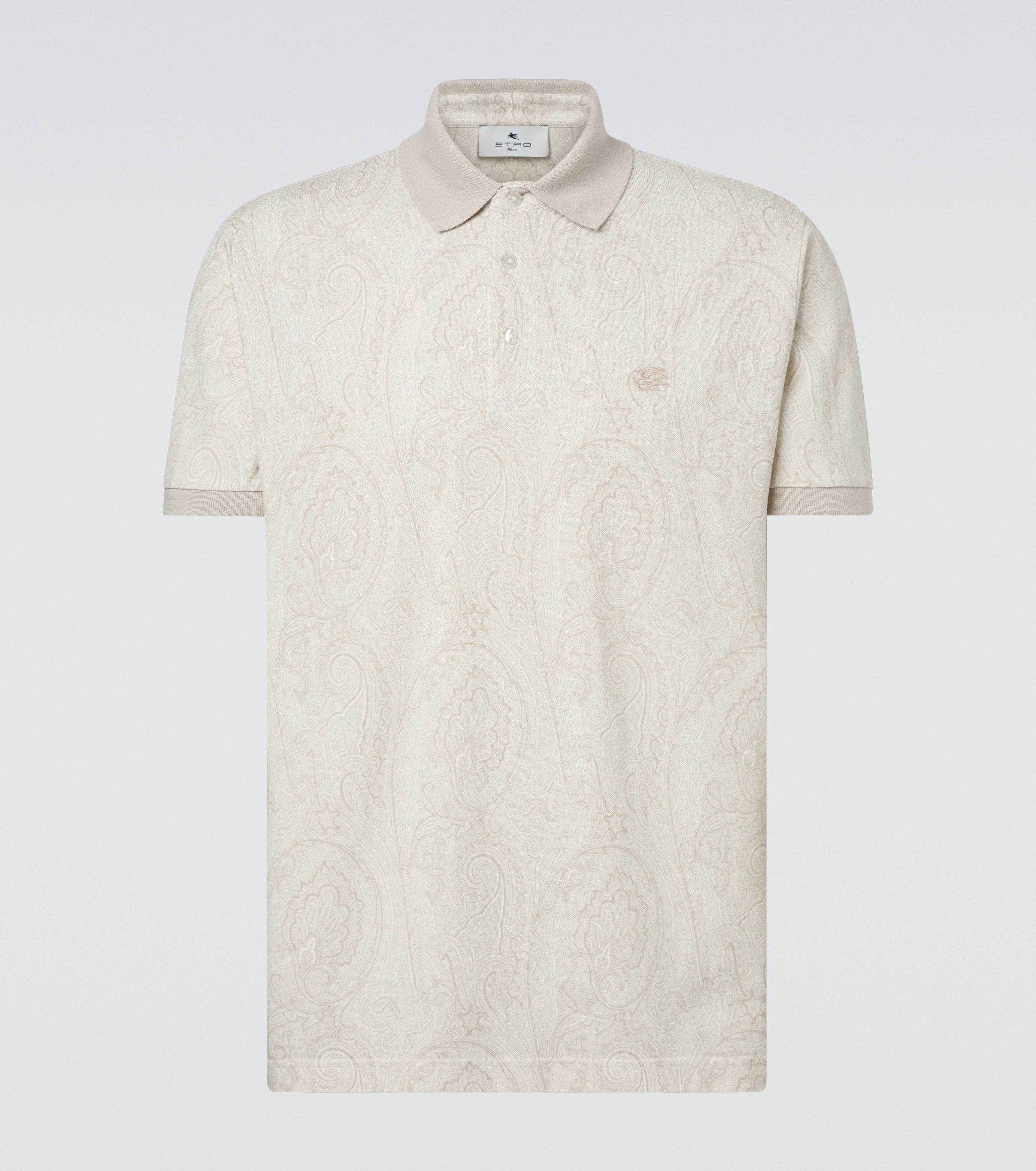 Paisley cotton polo shirt - Image 1