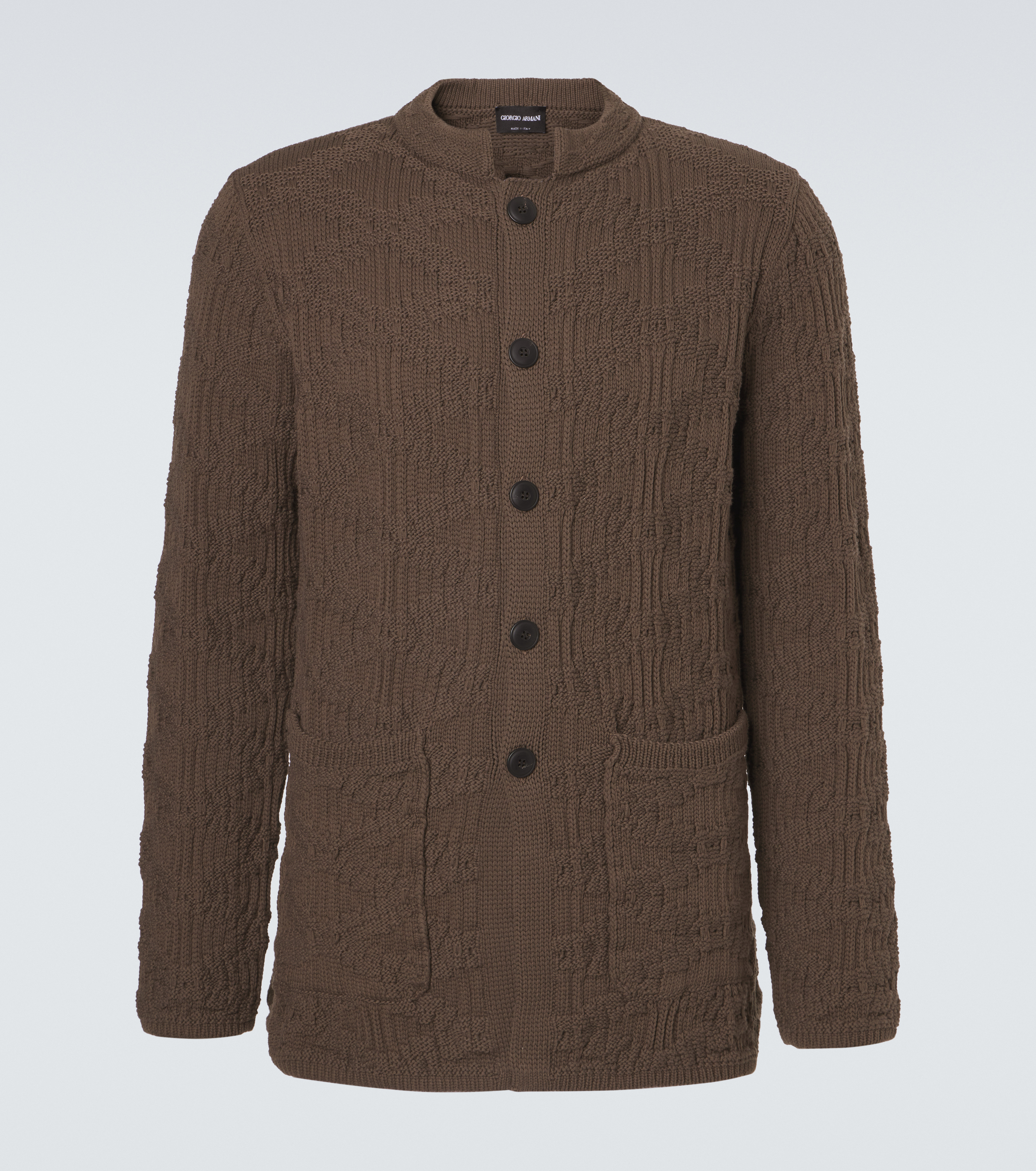 Ribbed-knit cotton-blend cardigan - Image 1