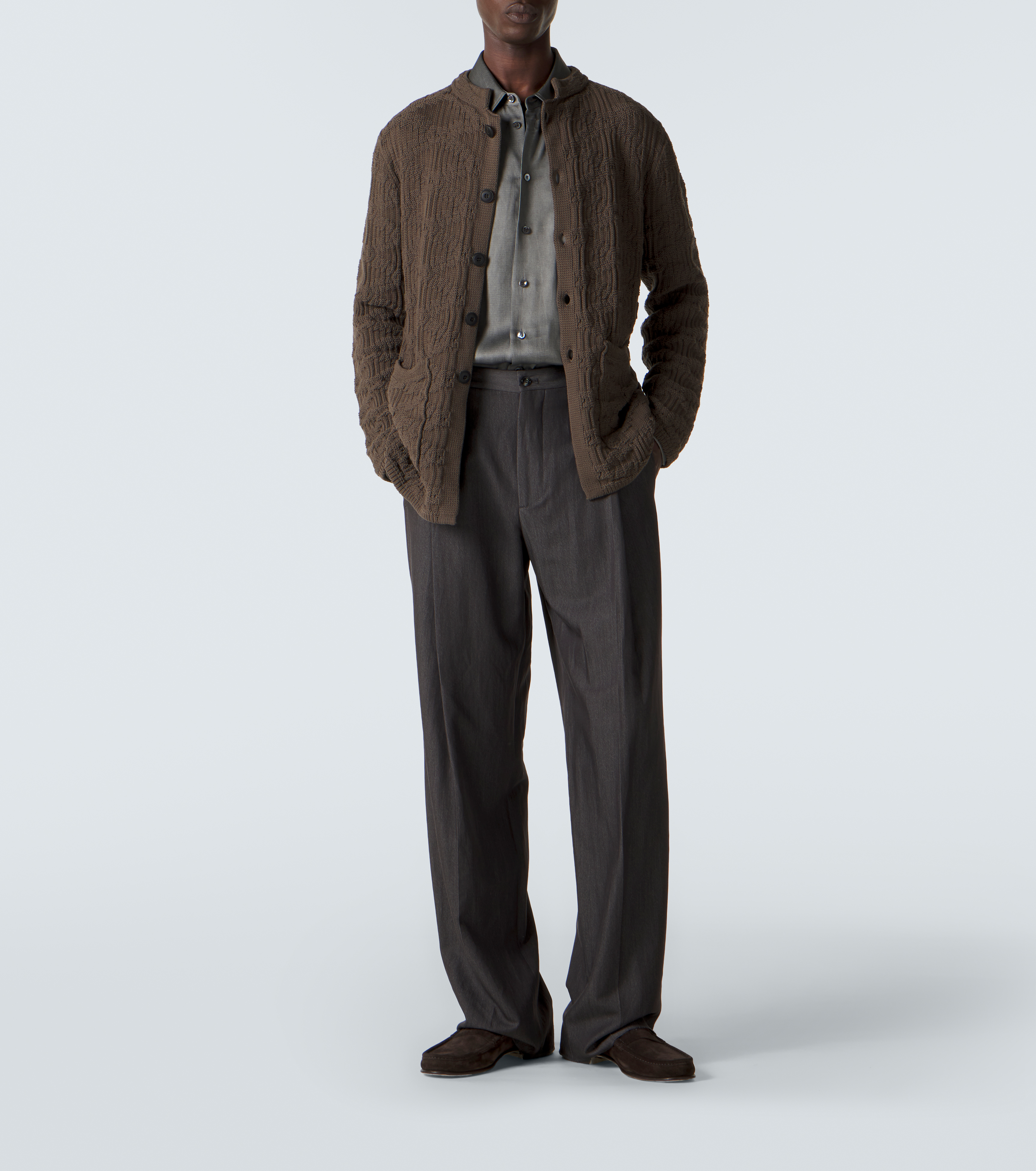 Ribbed-knit cotton-blend cardigan — Image 2