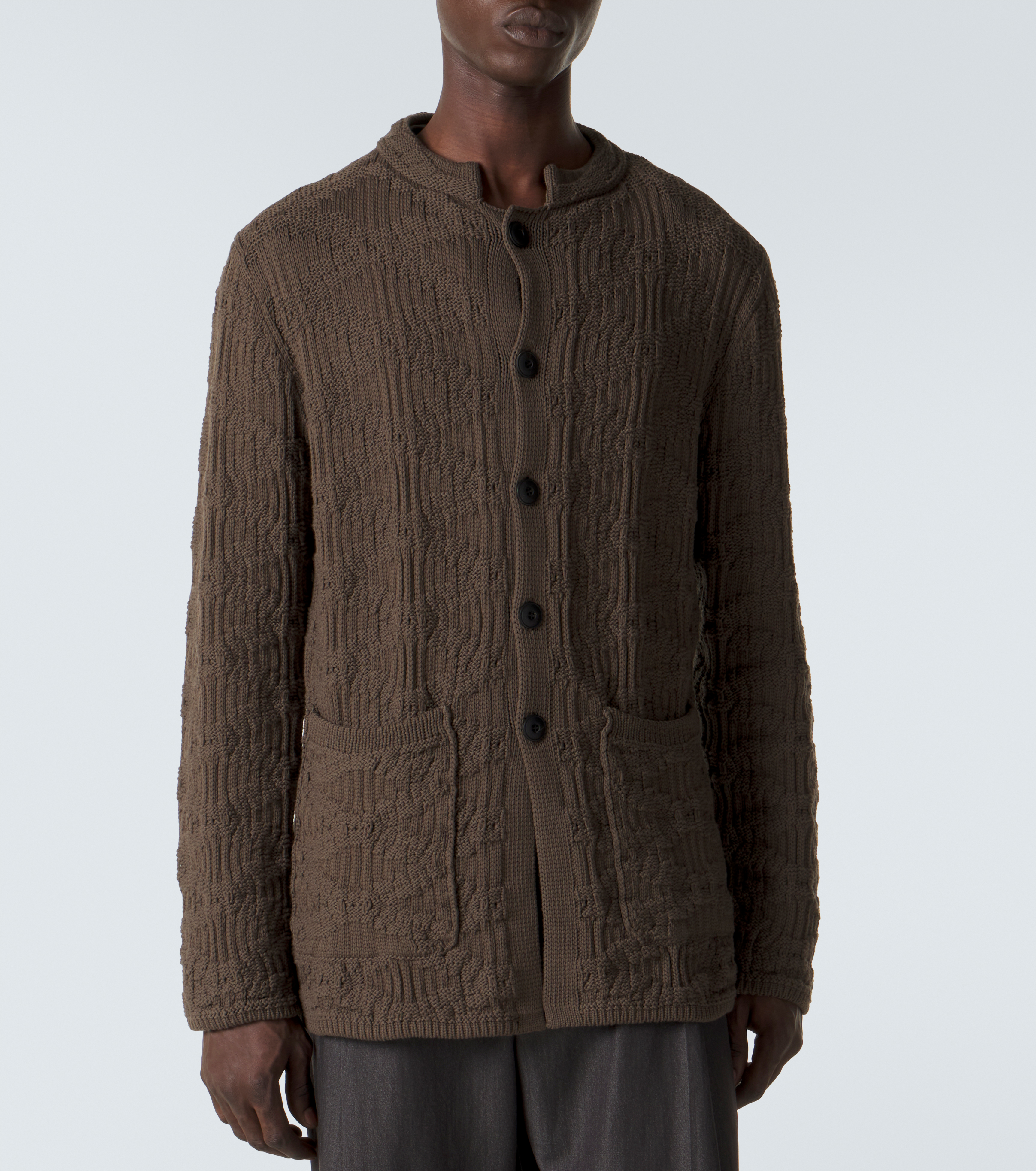 Ribbed-knit cotton-blend cardigan — Image 3