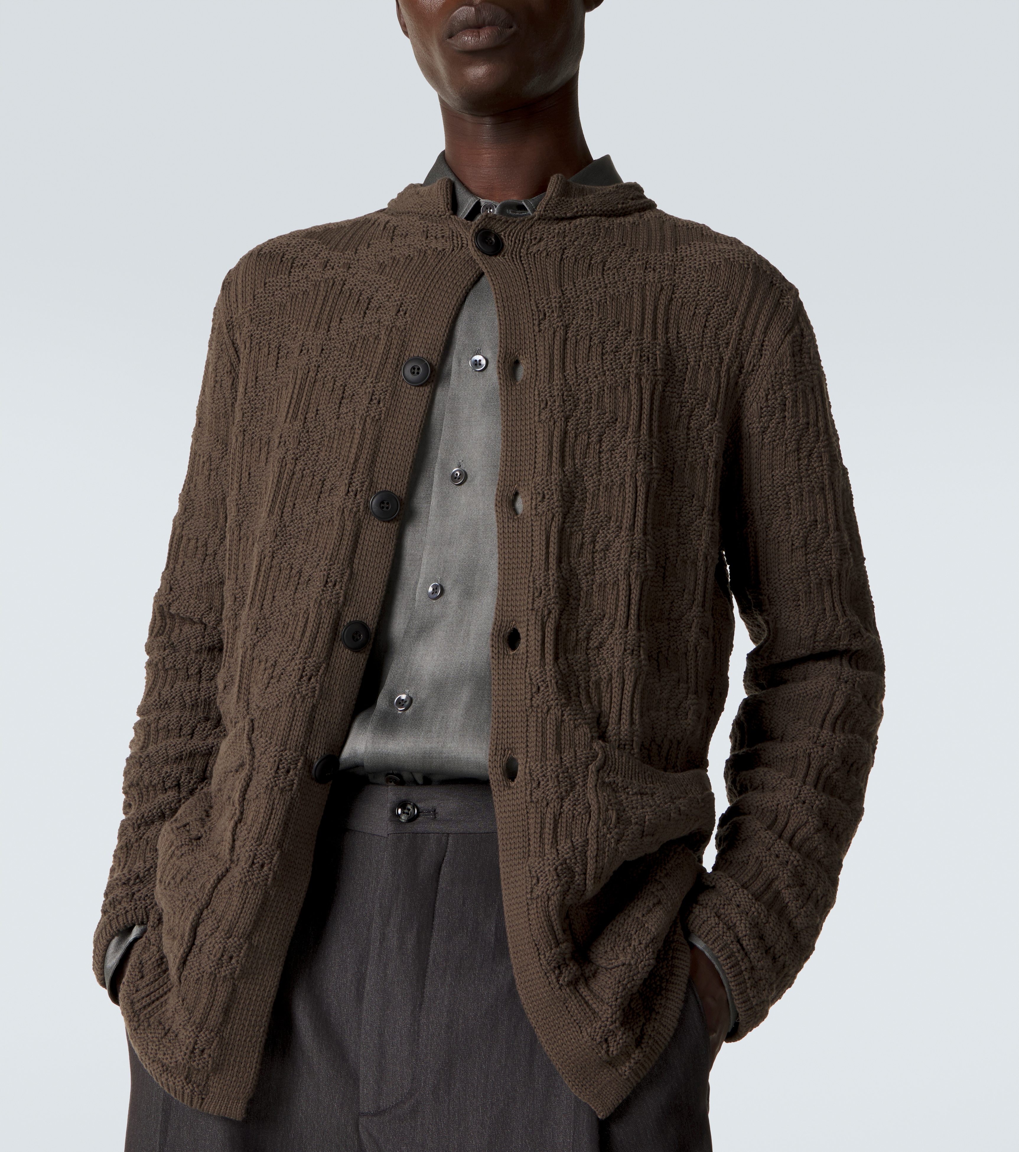 Ribbed-knit cotton-blend cardigan — Image 5